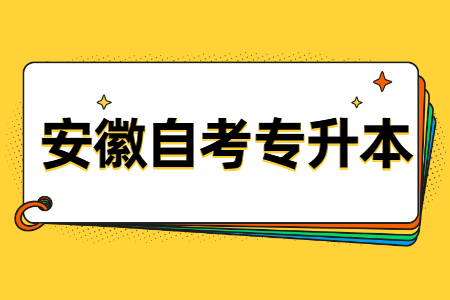 安徽自考專升本考試時間